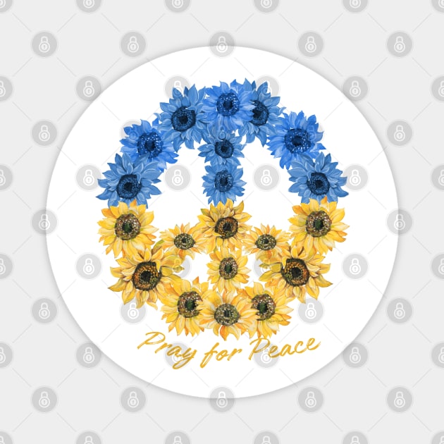 Peace for Ukraine Magnet by Jean Plout Designs